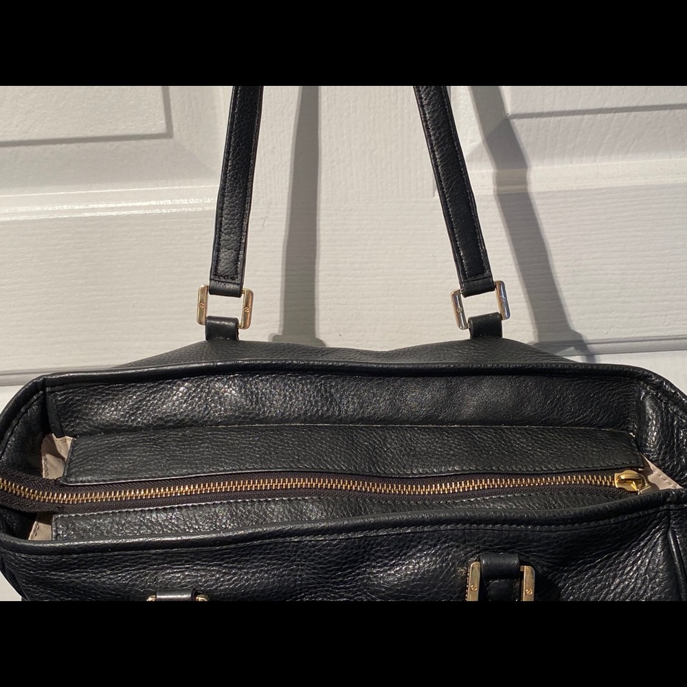 Tory Burch Black Pebbled Leather Tote - Picture 7 of 14